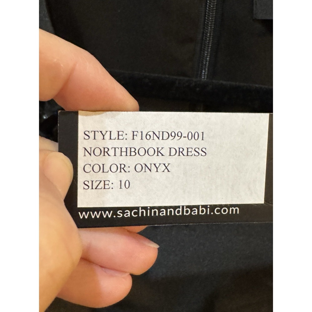 New SACHIN & BABI NOIR Northbook‎ Dress Embellished Jeweled Beaded Onyx Size 10 - Picture 6 of 11